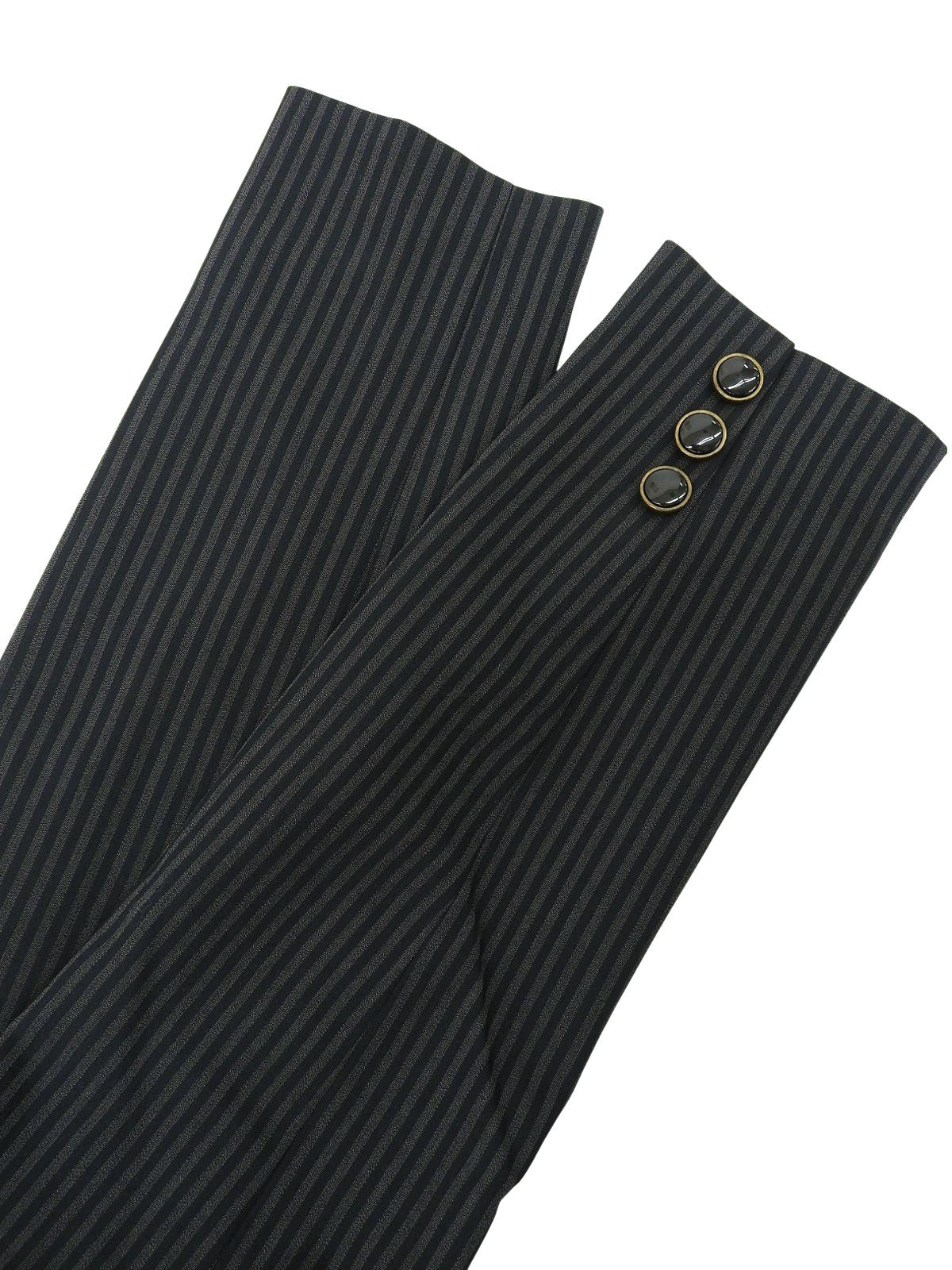 ストライプパターンノーカラージャケット グレー/ネイビー