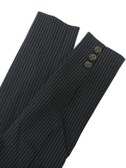 ストライプパターンノーカラージャケット グレー/ネイビー