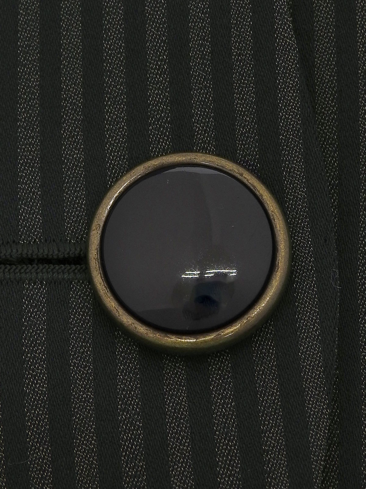 ストライプパターンノーカラージャケット グレー/ネイビー