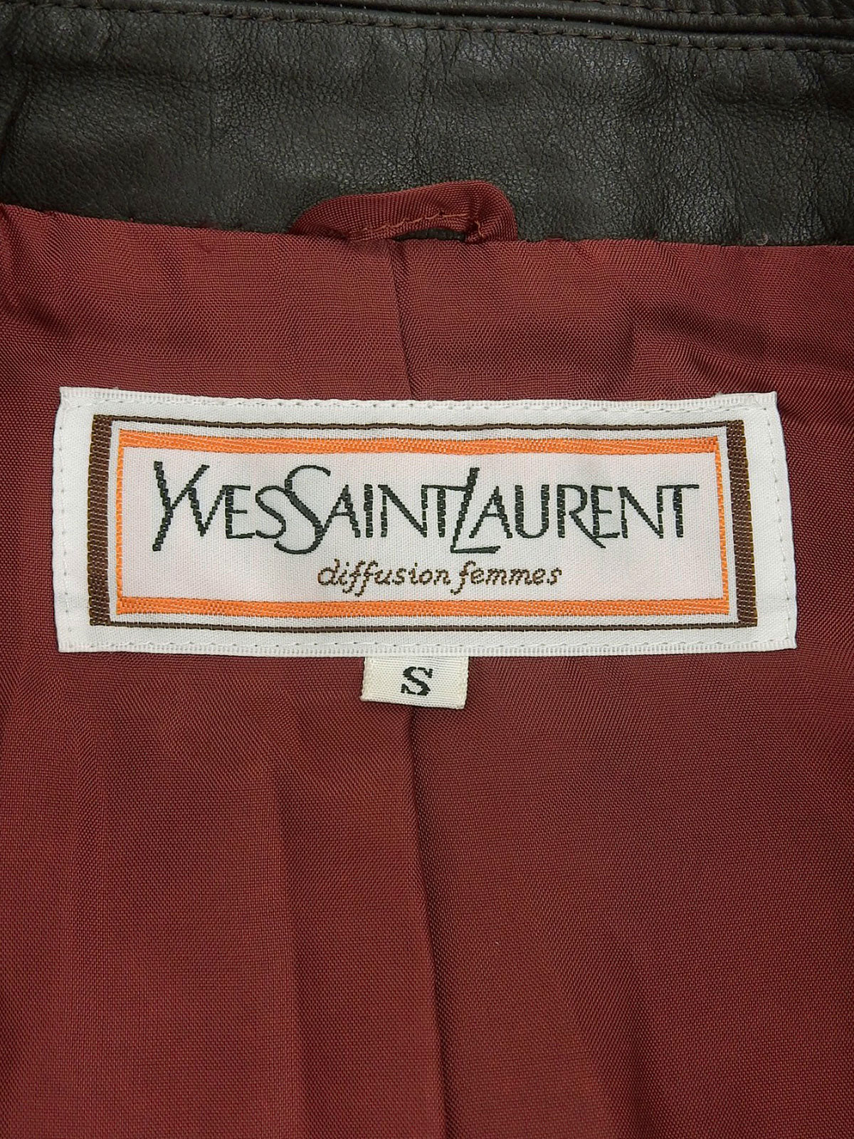 ツイードレザーコンビジャケット ボルドー/ブラウン