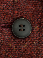 ツイードレザーコンビジャケット ボルドー/ブラウン