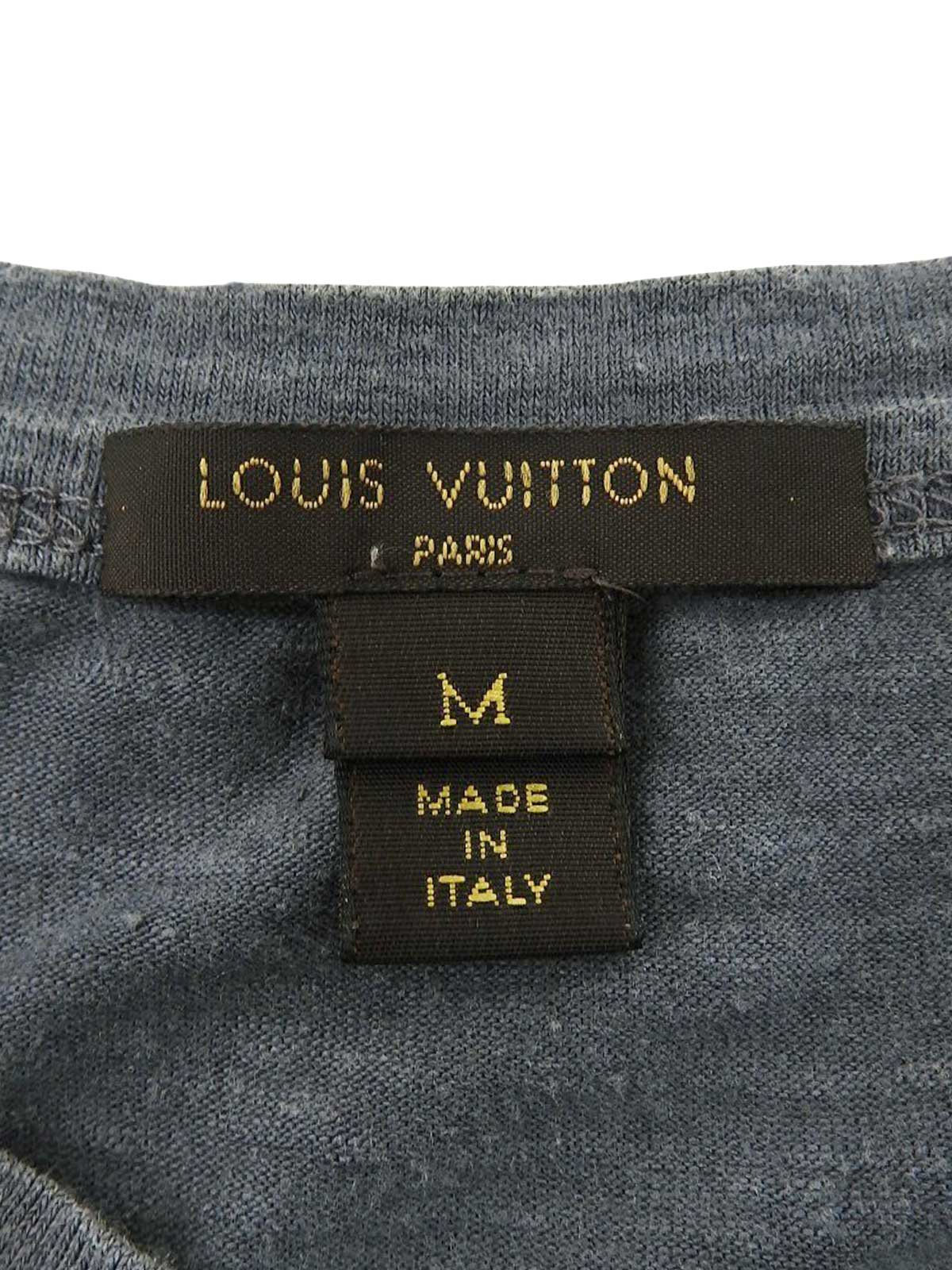 スパンコールモノグラムパターンハーフスリーブトップス　グレー