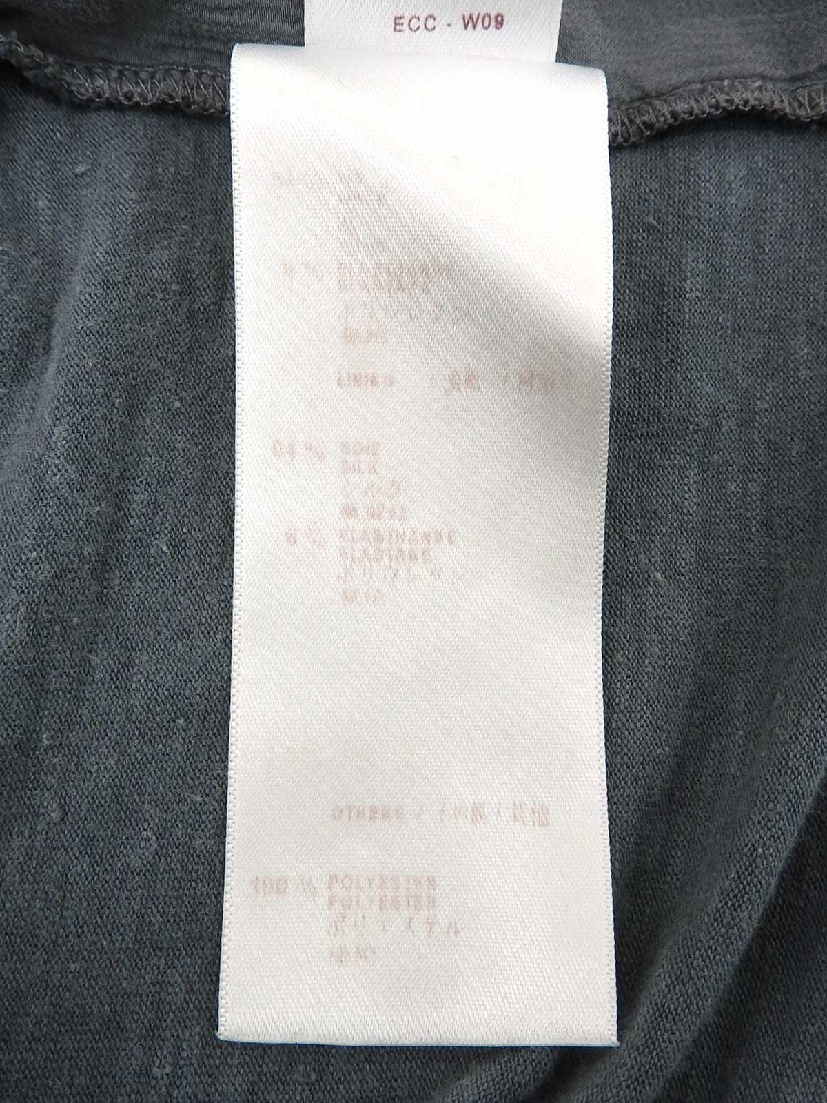 スパンコールモノグラムパターン半袖トップス グレー