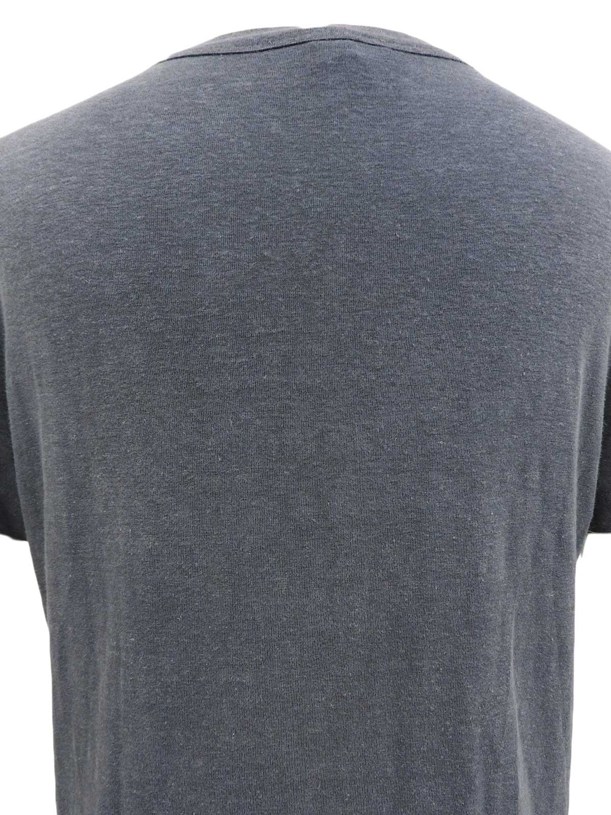 スパンコールモノグラムパターン半袖トップス グレー