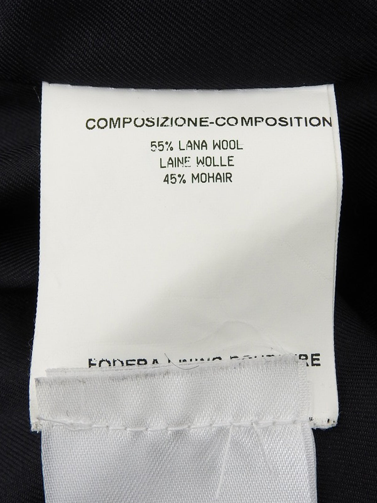 モヘアダブルブレストコート ブラック