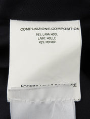 モヘアダブルブレストコート ブラック