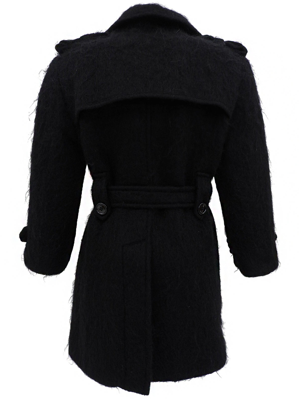 モヘアダブルブレストコート ブラック