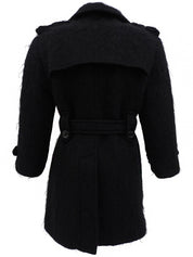 モヘアダブルブレストコート ブラック