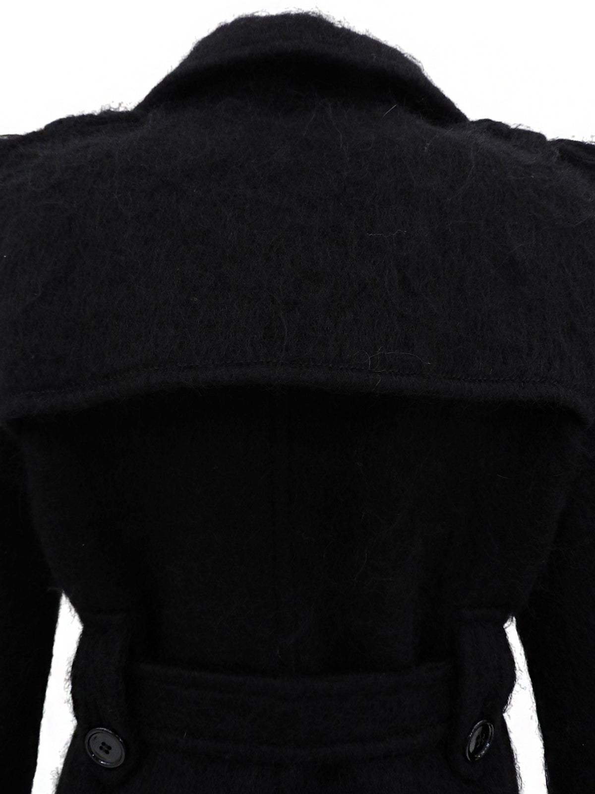 モヘアダブルブレストコート ブラック