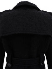 モヘアダブルブレストコート ブラック