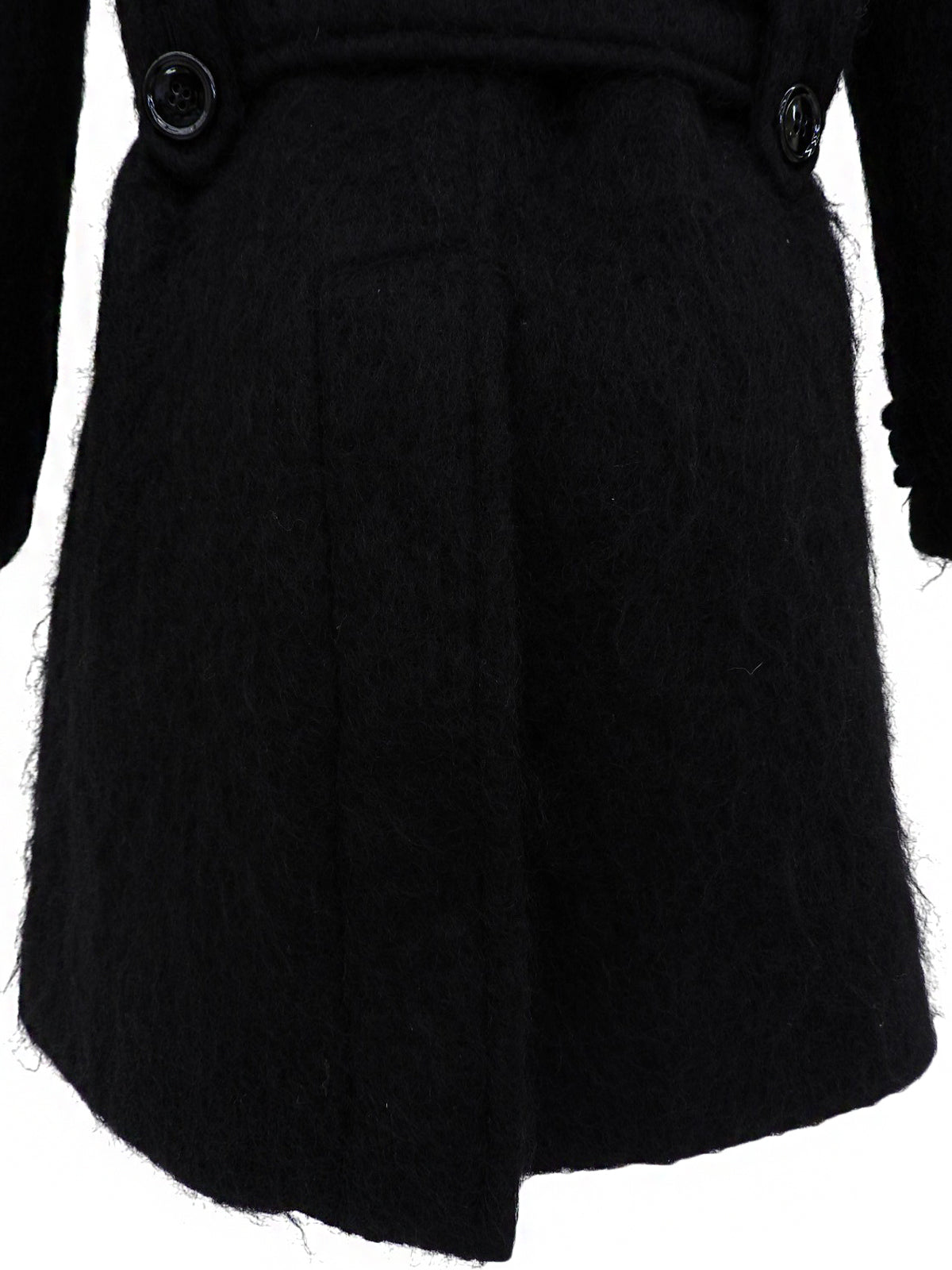 モヘアダブルブレストコート ブラック