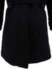 モヘアダブルブレストコート ブラック