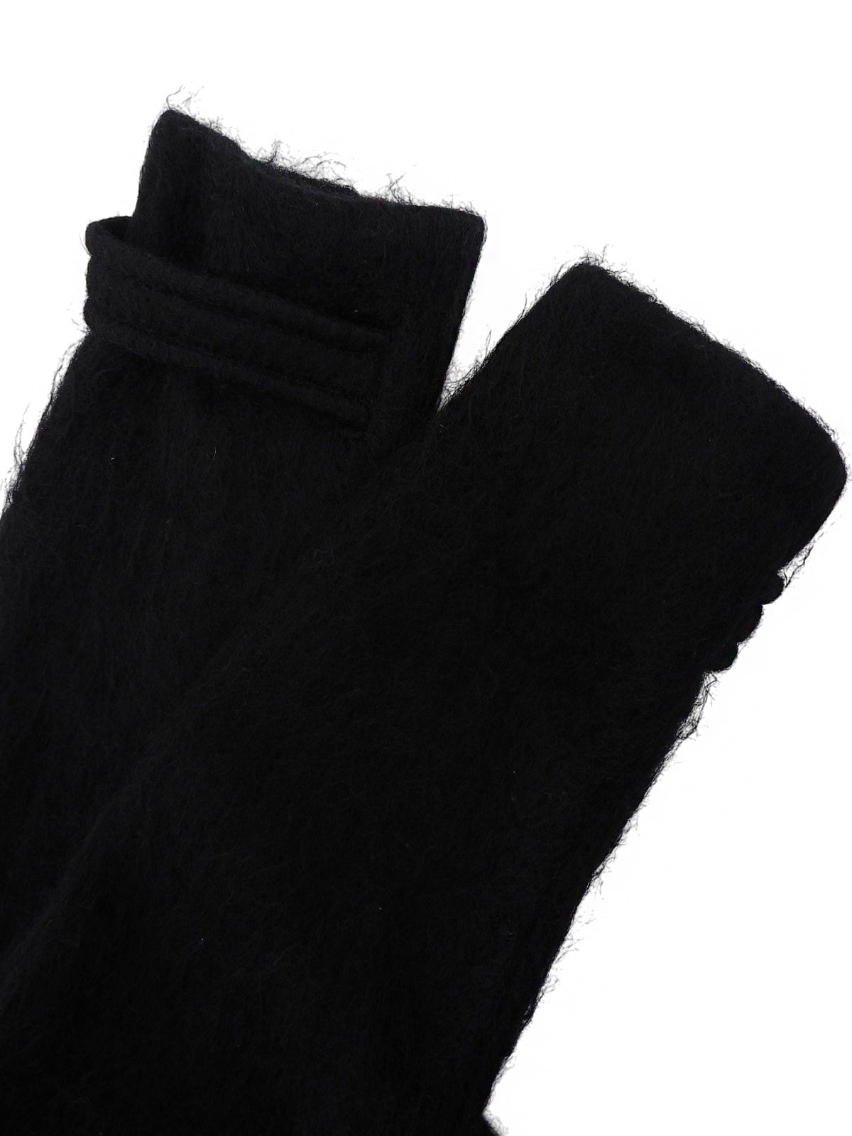 モヘアダブルブレストコート ブラック