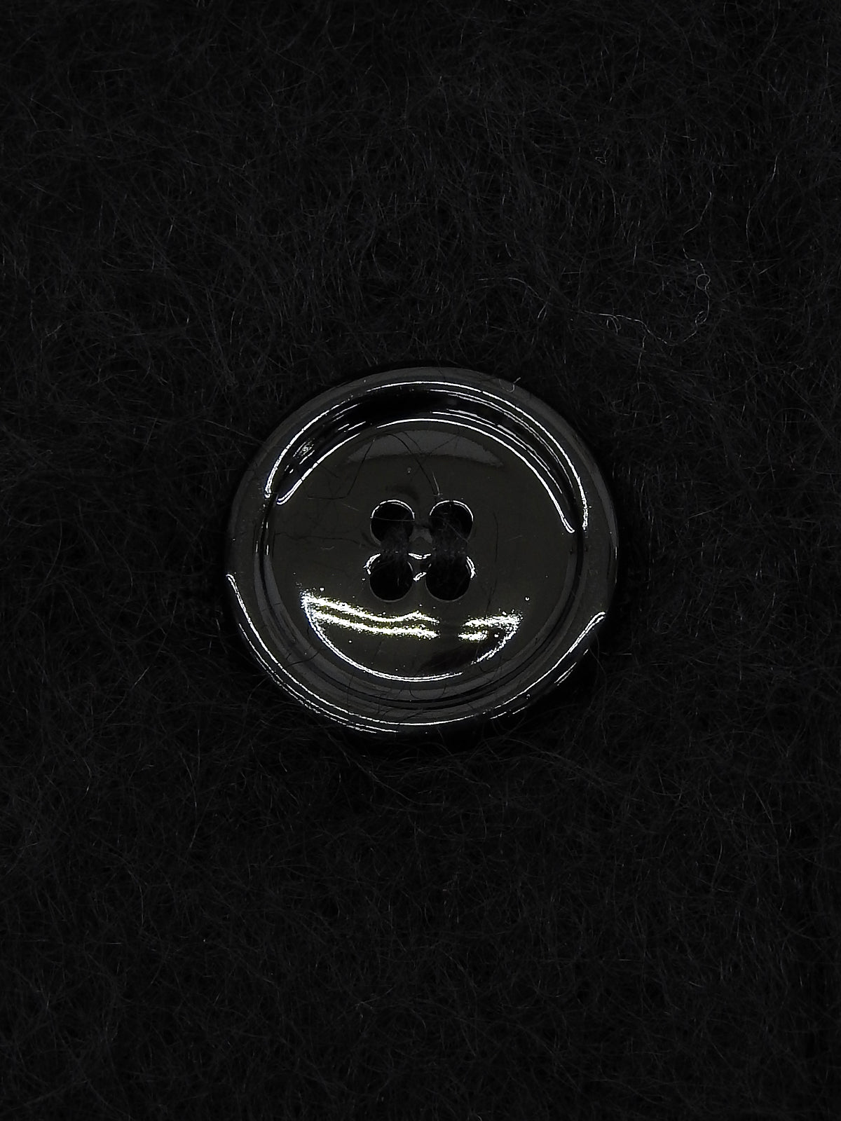 モヘアダブルブレストコート ブラック