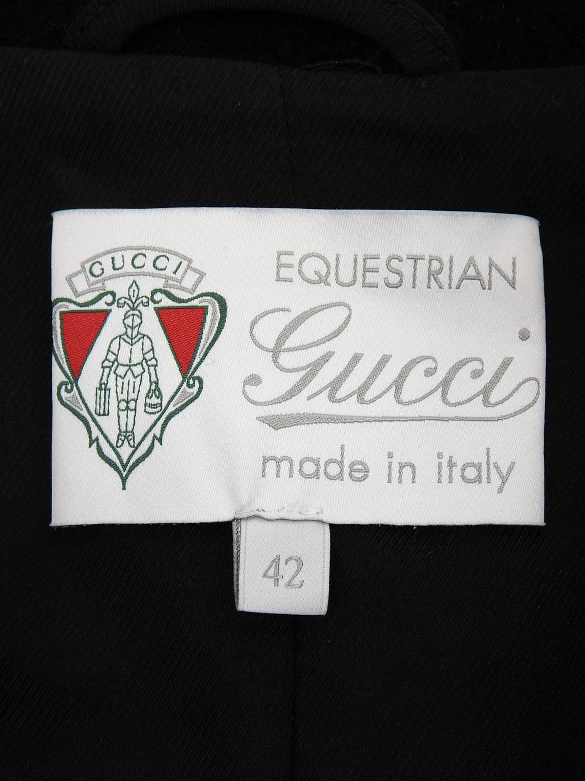 Wool Sherry Line Logo Button Jacket in Black