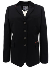 ウールシェリーラインロゴボタンジャケット ブラック