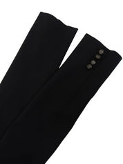 Wool Sherry Line Logo Button Jacket in Black