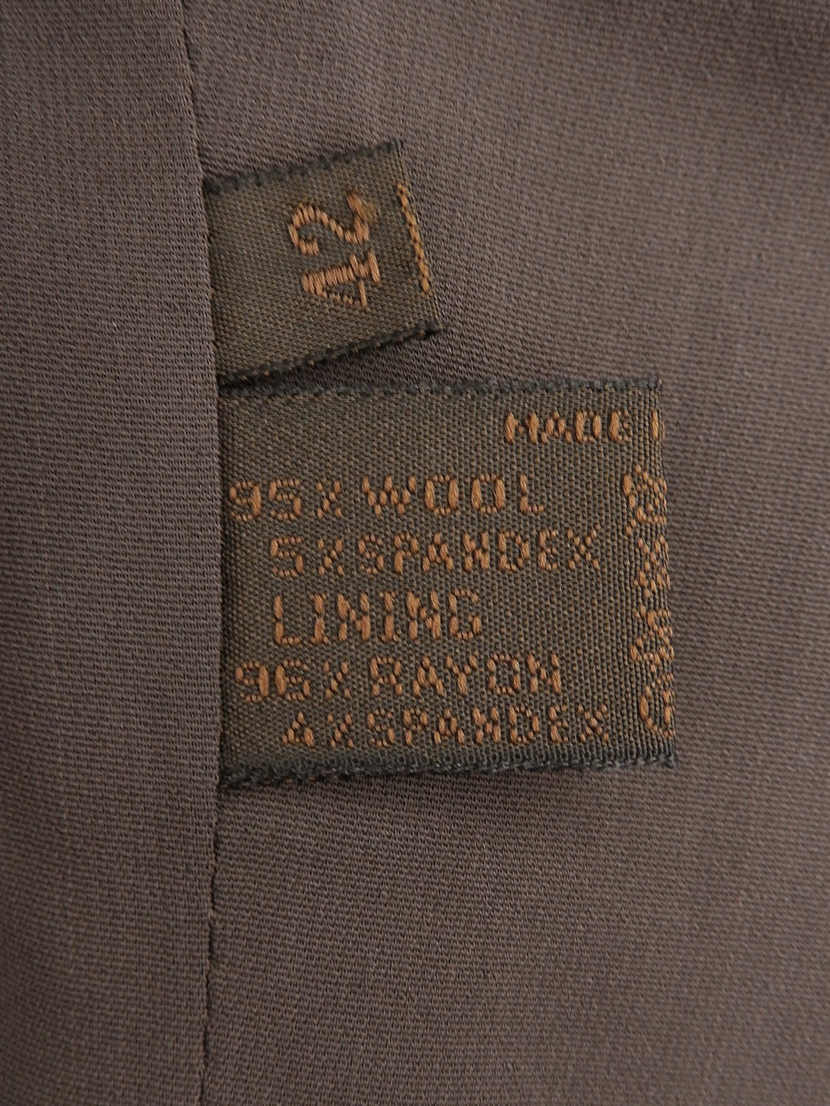 ウールセットアップ ダークブラウン