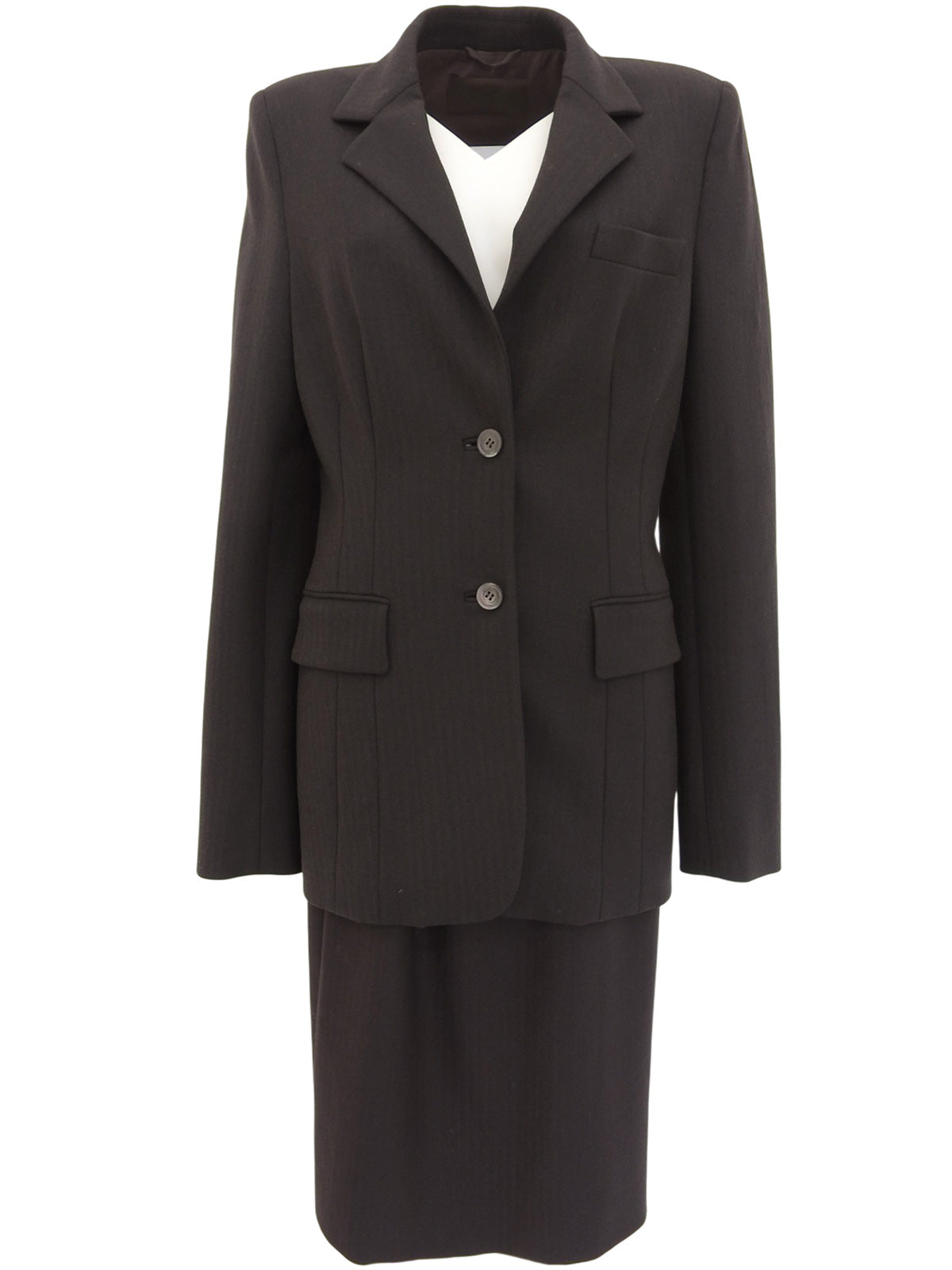 ウールセットアップ ダークブラウン