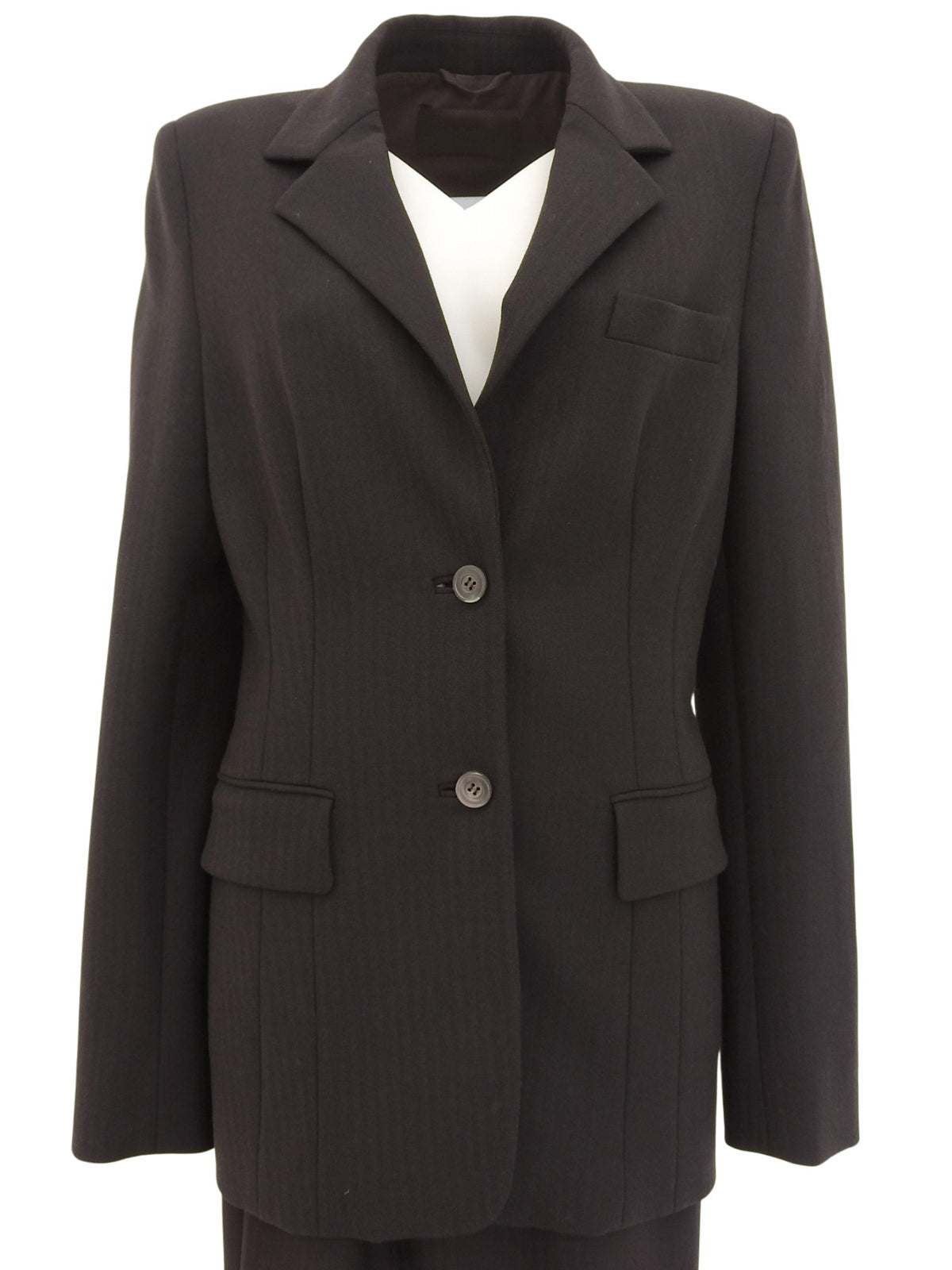 ウールセットアップ ダークブラウン