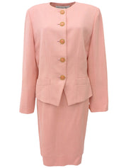 ロゴボタンノーカラーセットアップ ピンク