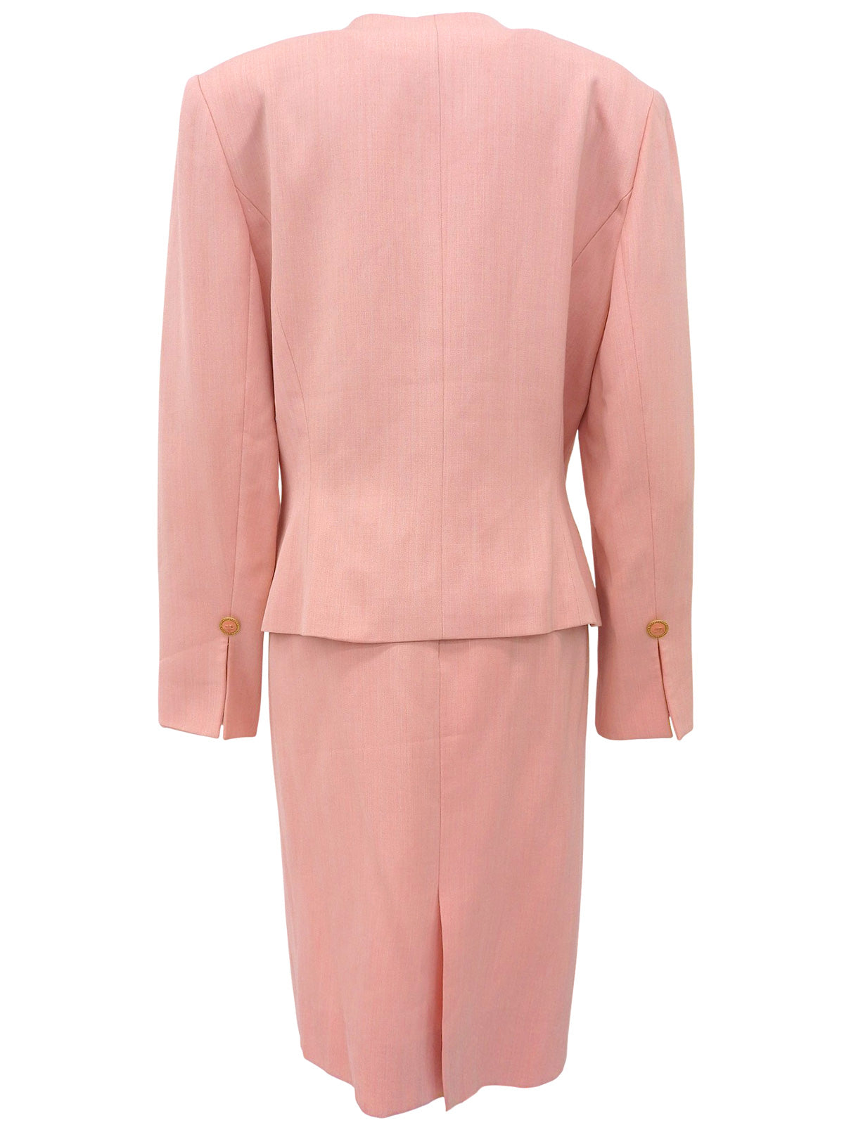 ロゴボタンノーカラーセットアップ ピンク