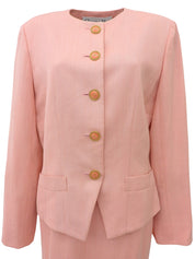 ロゴボタンノーカラーセットアップ ピンク