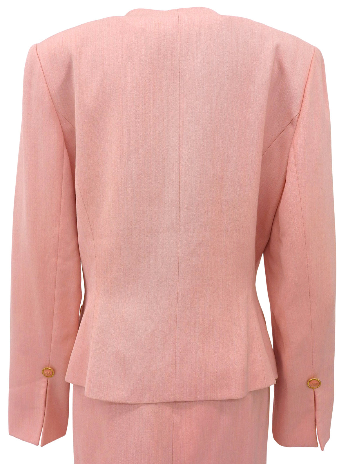 ロゴボタンノーカラーセットアップ ピンク