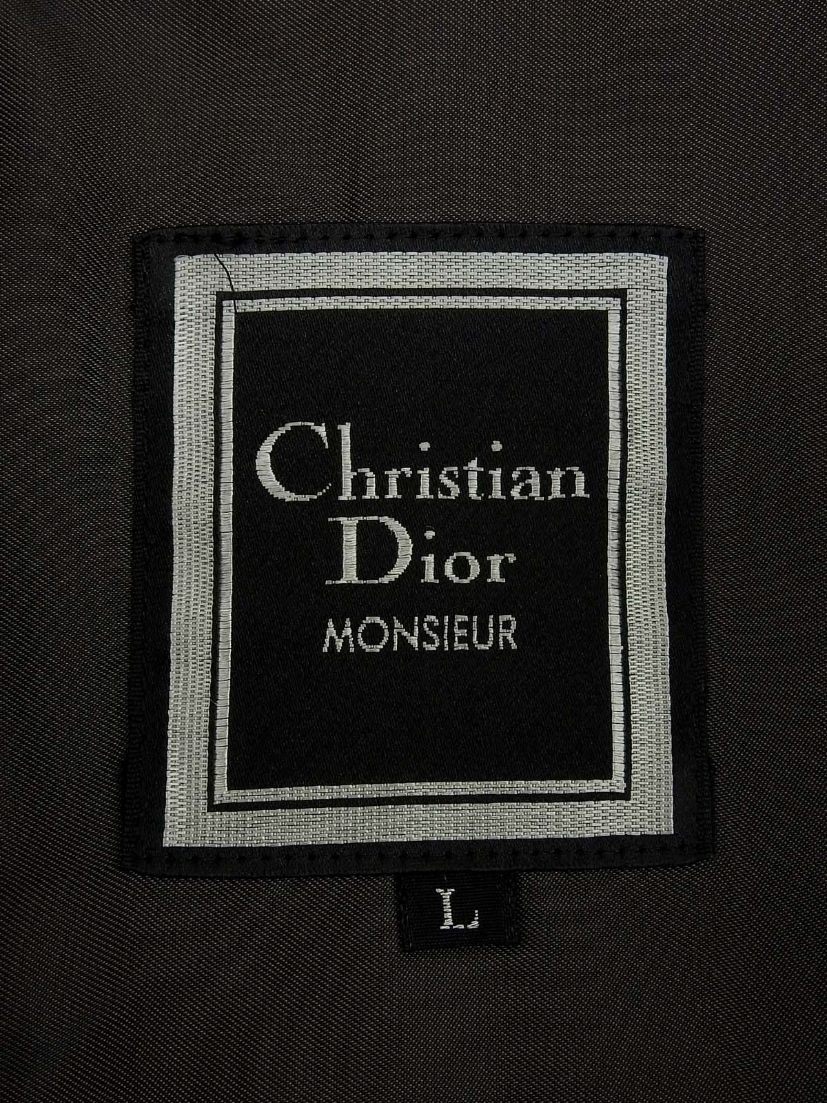 ロゴボタンファーカラーコート ブラウン