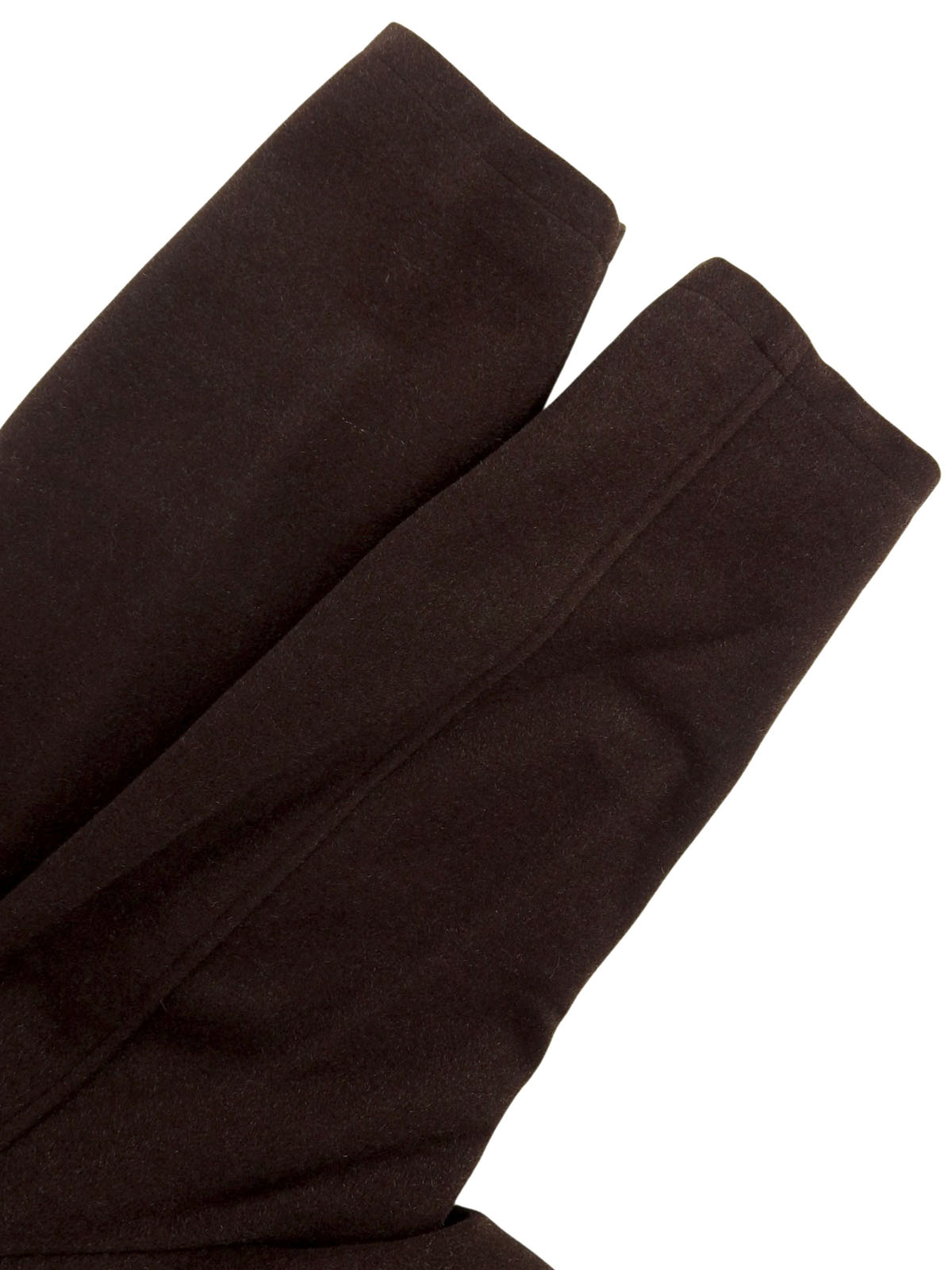 ロゴボタンファーカラーコート ブラウン