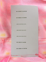 スクエアパターンノースリーブワンピース ピンク/イエロー