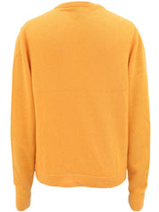 Cashmere Sellier Button Cardigan Orange