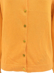Cashmere Serie Button Cardigan in Orange