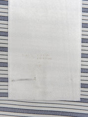 ストライプパターンロゴボタンシャツ ホワイト/ブルー