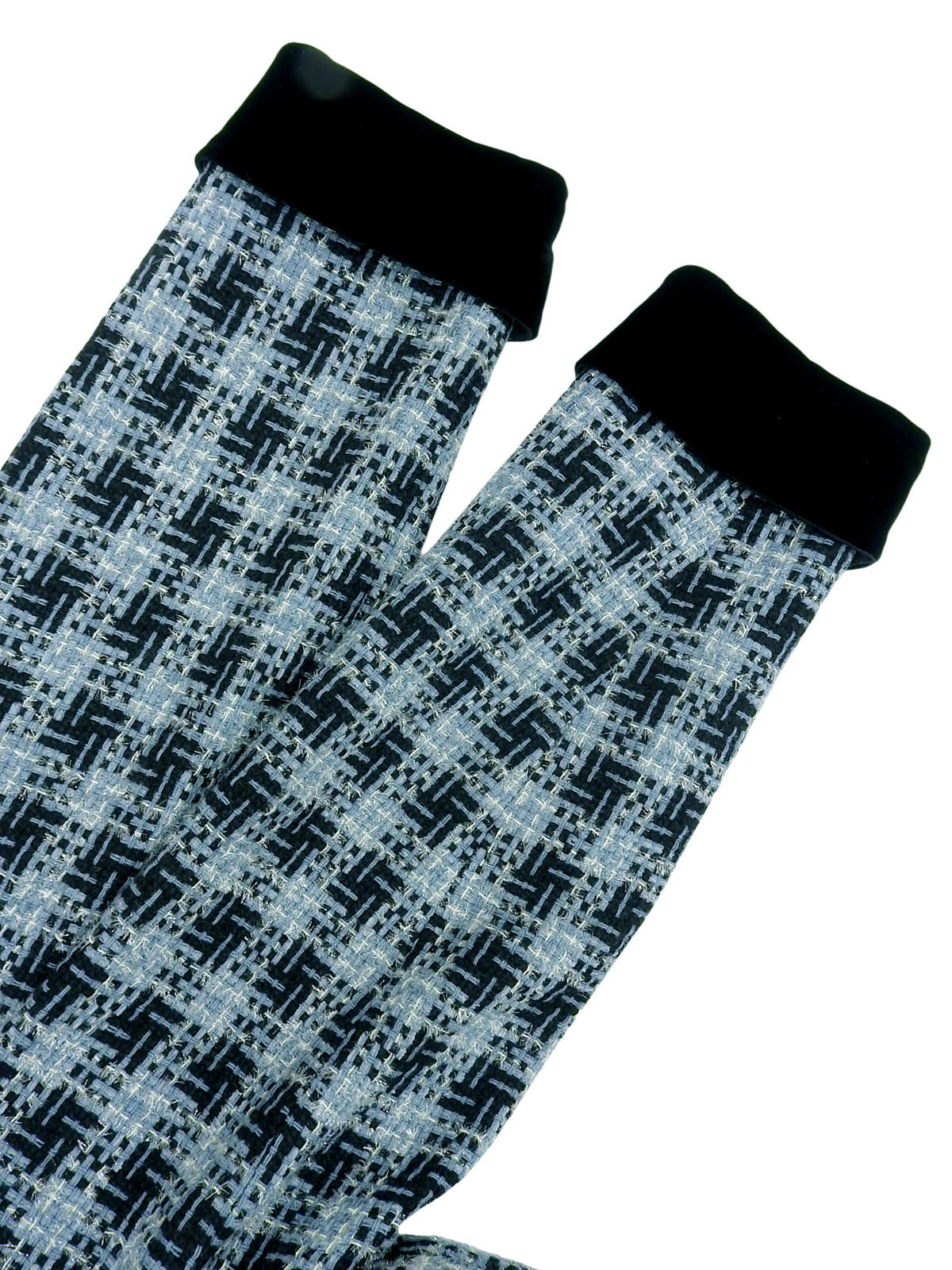 ツイードロゴボタンジャケット ライトブルー/ブラック