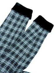 ツイードロゴボタンジャケット ライトブルー/ブラック