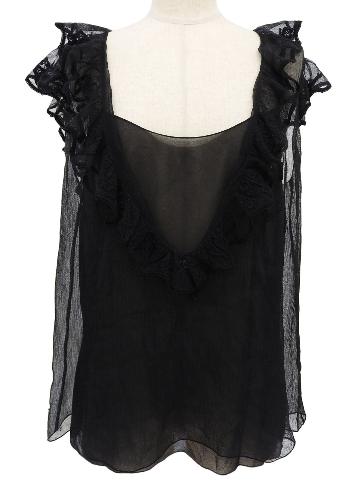 2002 Lace CC Mark Sleeveless Ensemble Black