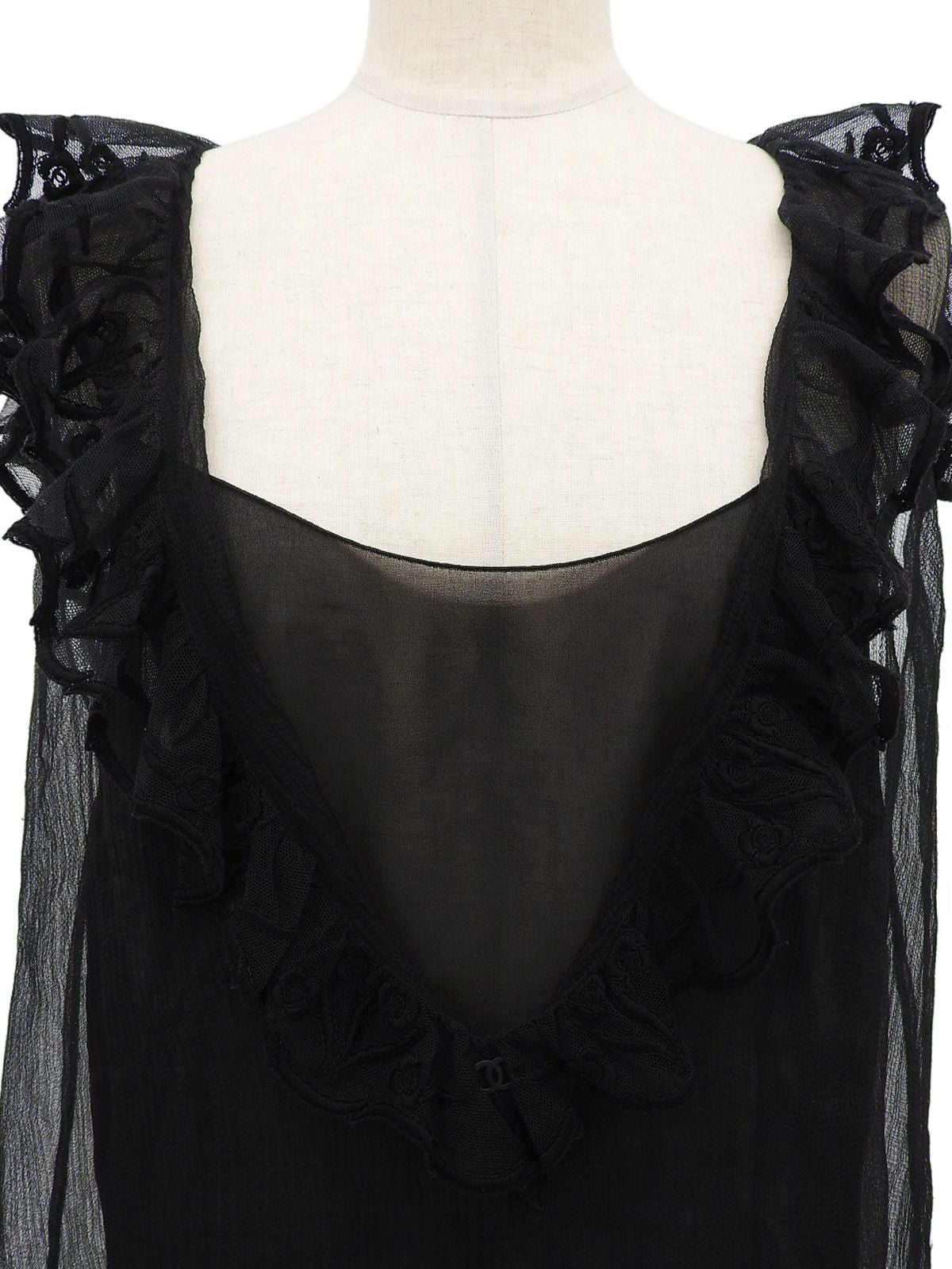 2002年製 レースCCマークノースリーブアンサンブル ブラック