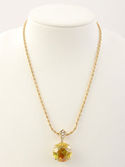 18K Gold Sphalerite Diamond Necklace