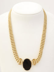 ウノアエレ18Kダイヤモンドカメオチェーンネックレス ゴールド