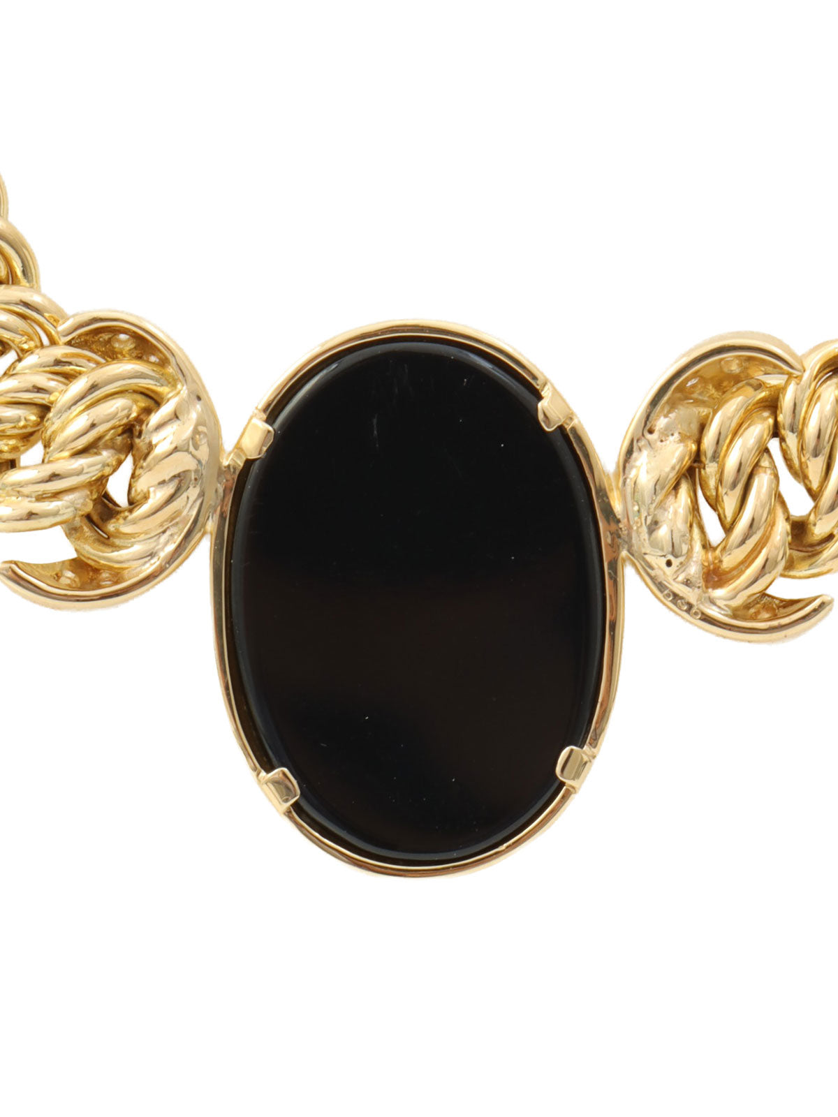 ウノアエレ18Kダイヤモンドカメオチェーンネックレス ゴールド