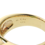 18K Peridot Oval Design Ring #57 Gold/Light Green