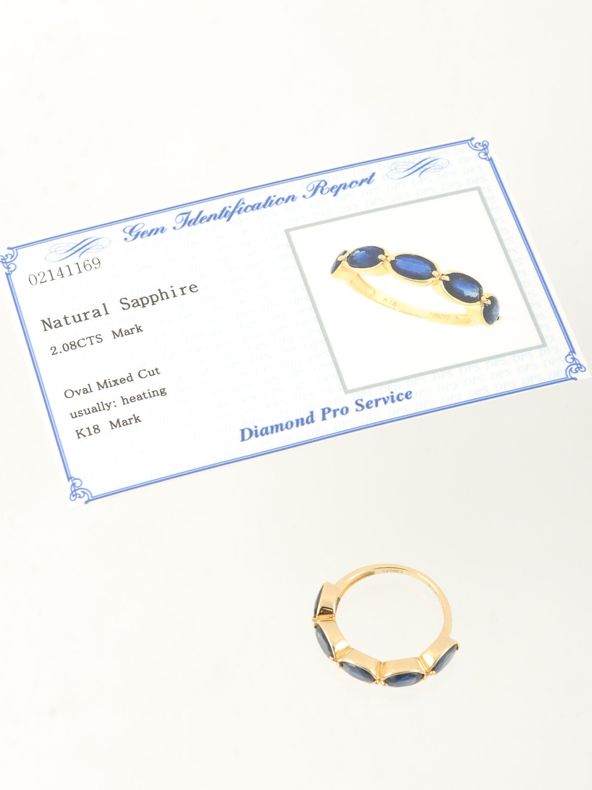 18K金蓝宝石戒指/蓝色