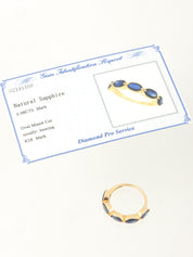 18K金蓝宝石戒指/蓝色