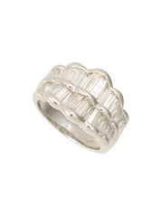 18K Diamond Design Ring #53 Silver