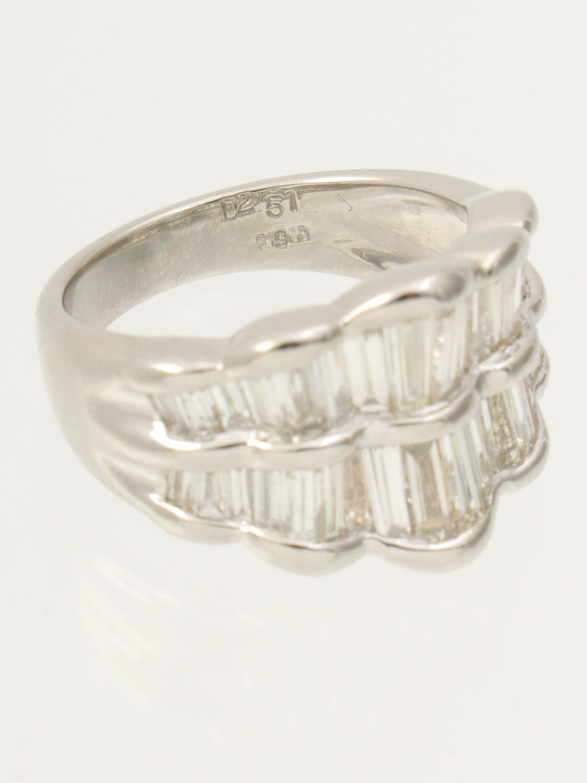 18K Diamond Design Ring #53 Silver