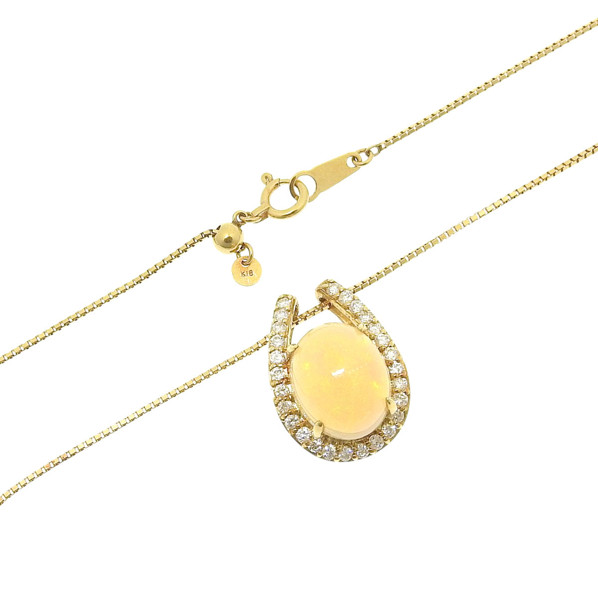 18Kオパールダイヤモンドネックレス シルバー/マルチ