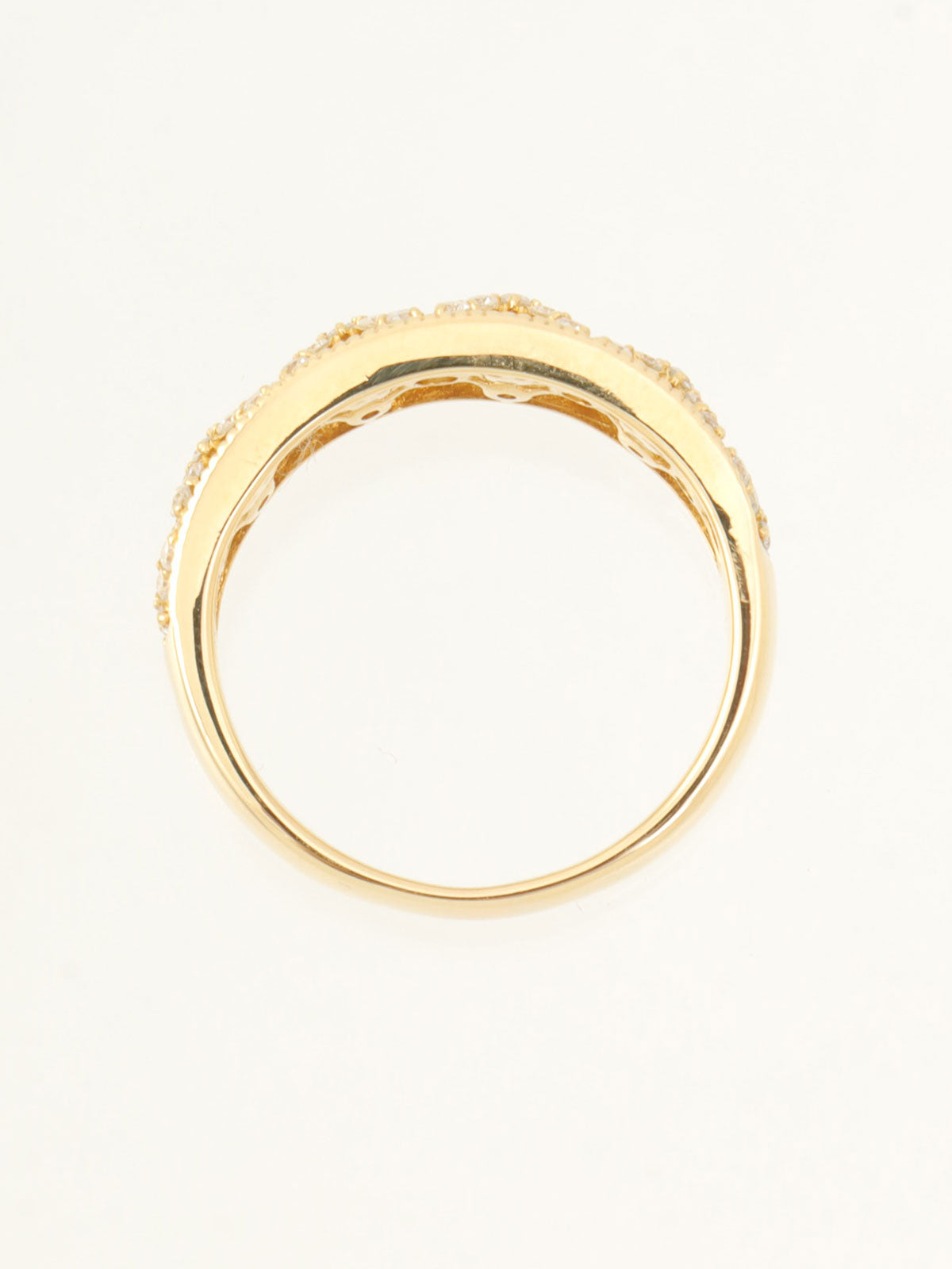 18Kダイヤモンドデザインリング ゴールド #14