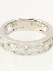 ワコウプラチナダイヤモンドデザインリング シルバー