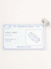 ワコウプラチナダイヤモンドデザインリング シルバー